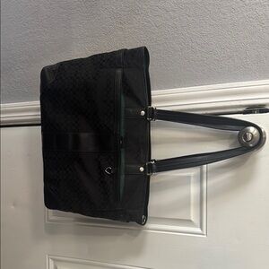 Black Coach monogram diaper bag lightly used
